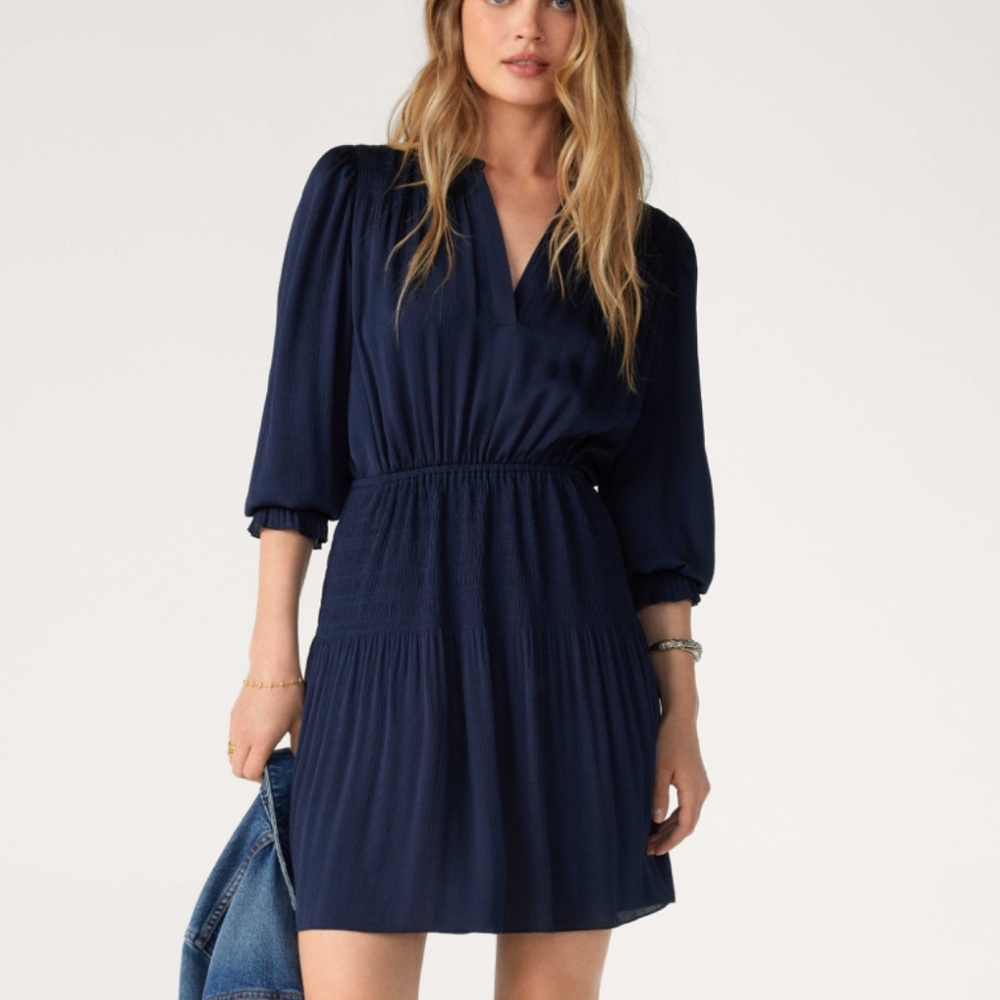 NWT ba&sh Kosee smocked mini dress- so cute!!